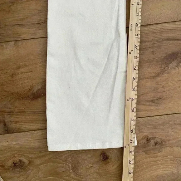 Ralph Lauren Jeans White Jeans White Label Size 12 Wide Leg Vintage LRL Jeans Co - Picture 4 of 8